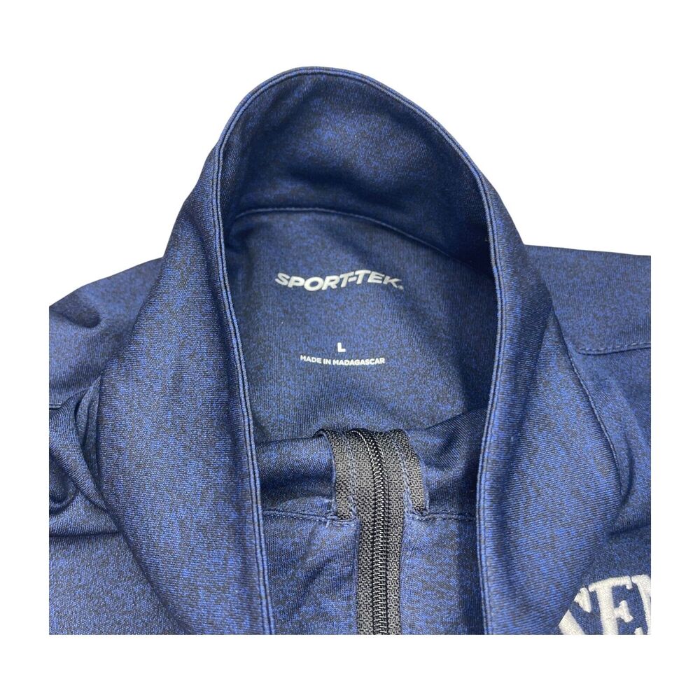 Sport-Tek Shirt Men's Large Navy Blue 100% Polyester Long Sleeve 1/4 Zip Outdoor - Picture 2 of 9